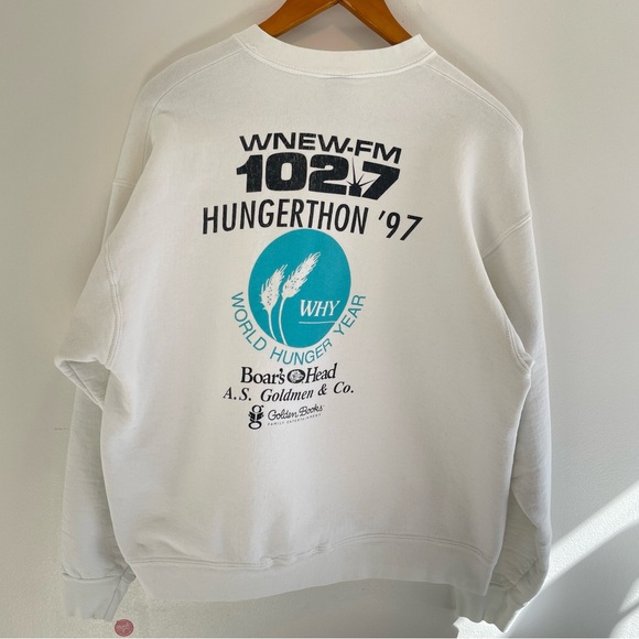 Vintage 1997 Hungerthon Underdog graphic fruit of a loop Heavy Cotton sweatshirt - Picture 2 of 11